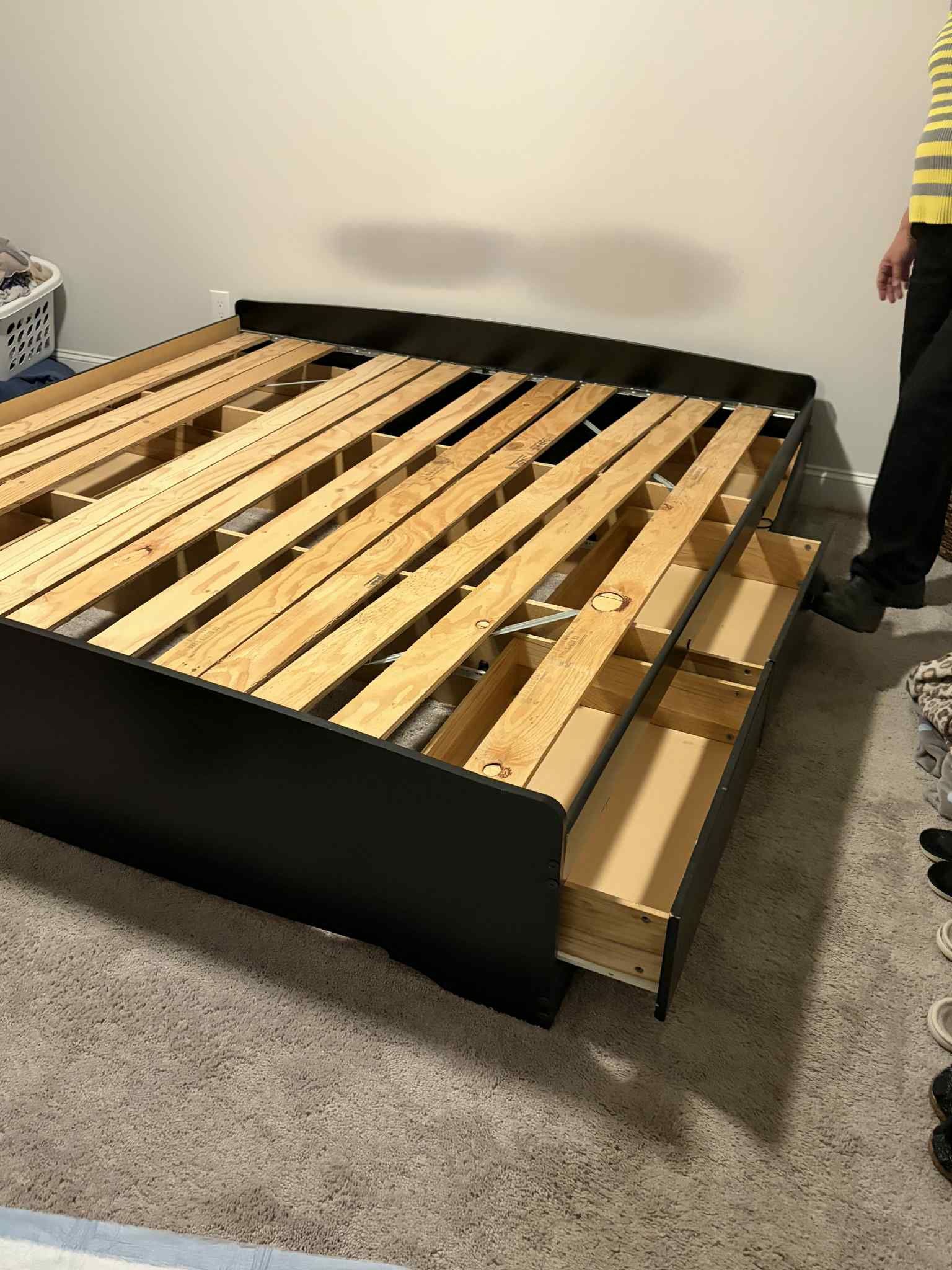 King Bed Frame W/Drawers