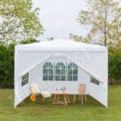Canopy 10x10ft Canopy Tent with Sidewalls Tent for Parties Beach Camping Party