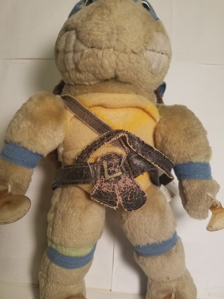 TMNT TEENAGE MUTANT NINJA TURTLES PLUSH SOFT TOY LEONARDO 1989 PLAYMATES -  Boonsart shop