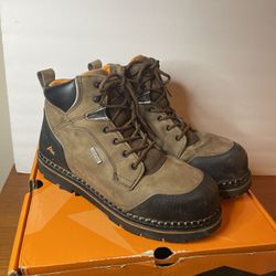 Ridgecut RCT002TS 6" Men's Work Boot Waterproof Brown Leather Steel Toe Size 11