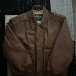 U.S. Army Air Force Type A-2 Flyer Leather Jacket Vintage, Size XXL REPRO INDIA