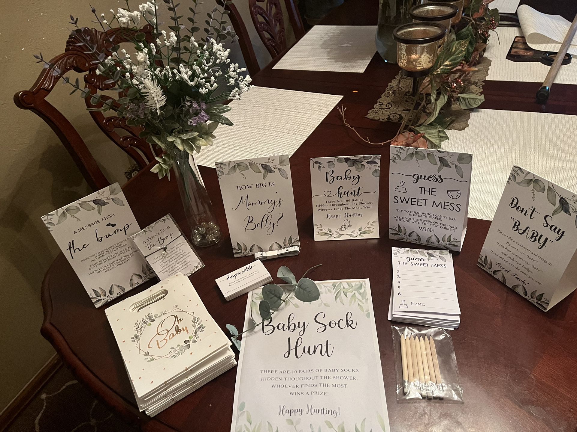 Fall Eucalyptus Baby Shower Bundle