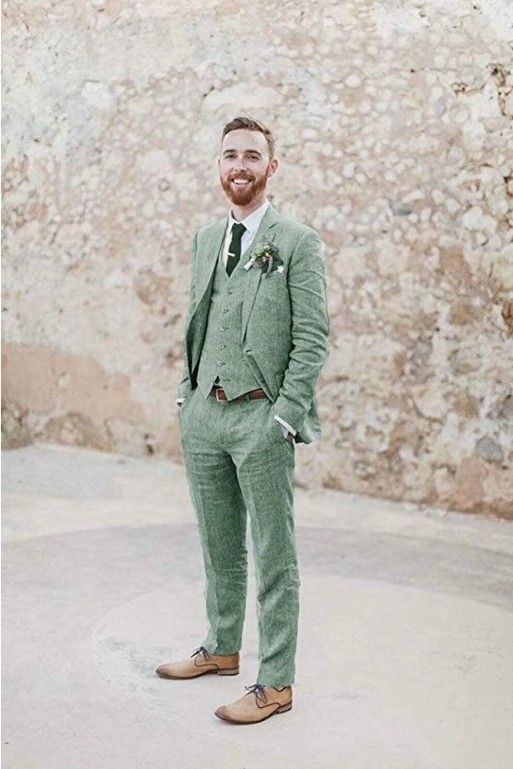 Super Dope Retro Linen Men's Suit (MEDIUM) $50