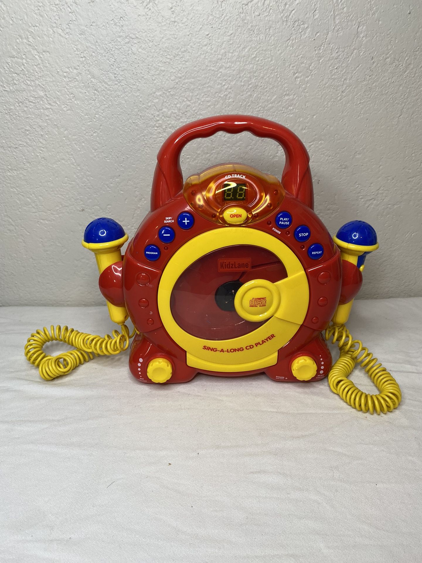 Sing a Long Real CD Player Karaoke 2 Microphones Kids Tested Working