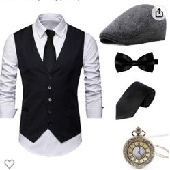 Men’s 1920s Vest And Accesories Gatsby Gangster 