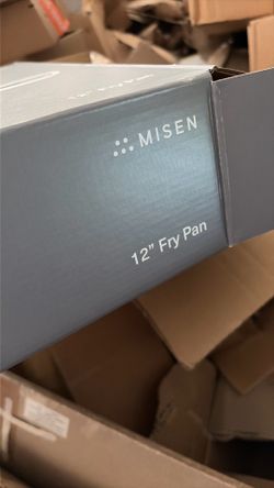 Two Misen 12.5 inch full stainless skillets