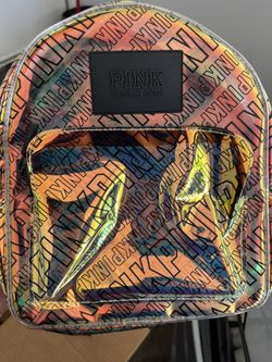 Small Pink Iridescent Bag Pack