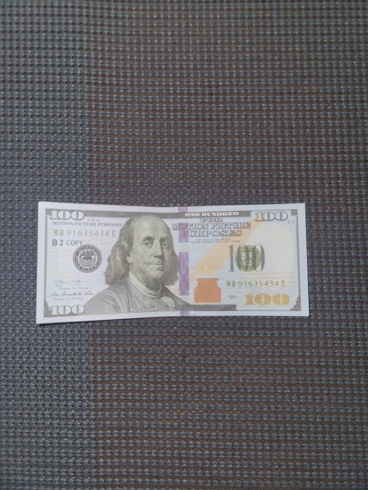 Fake Prop 100$ Bill