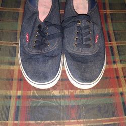 Men's Levi's Monterey Denim Shoes Size 11 Color Navy Blue