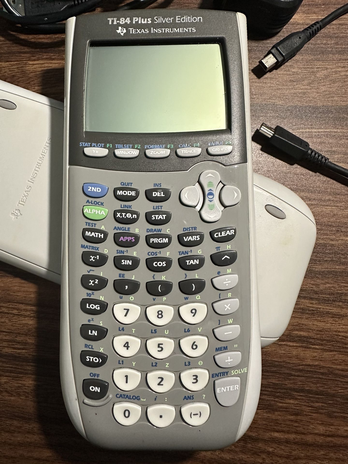 TI-84 Plus, Silver Edition With Case, Cables And Plug