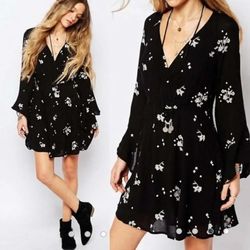 Free People Black Mini Dress - Size 2