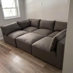 SOLID GREY MODULAR BRAND NEW SECTIONAL SAME DAY DELIVERY 