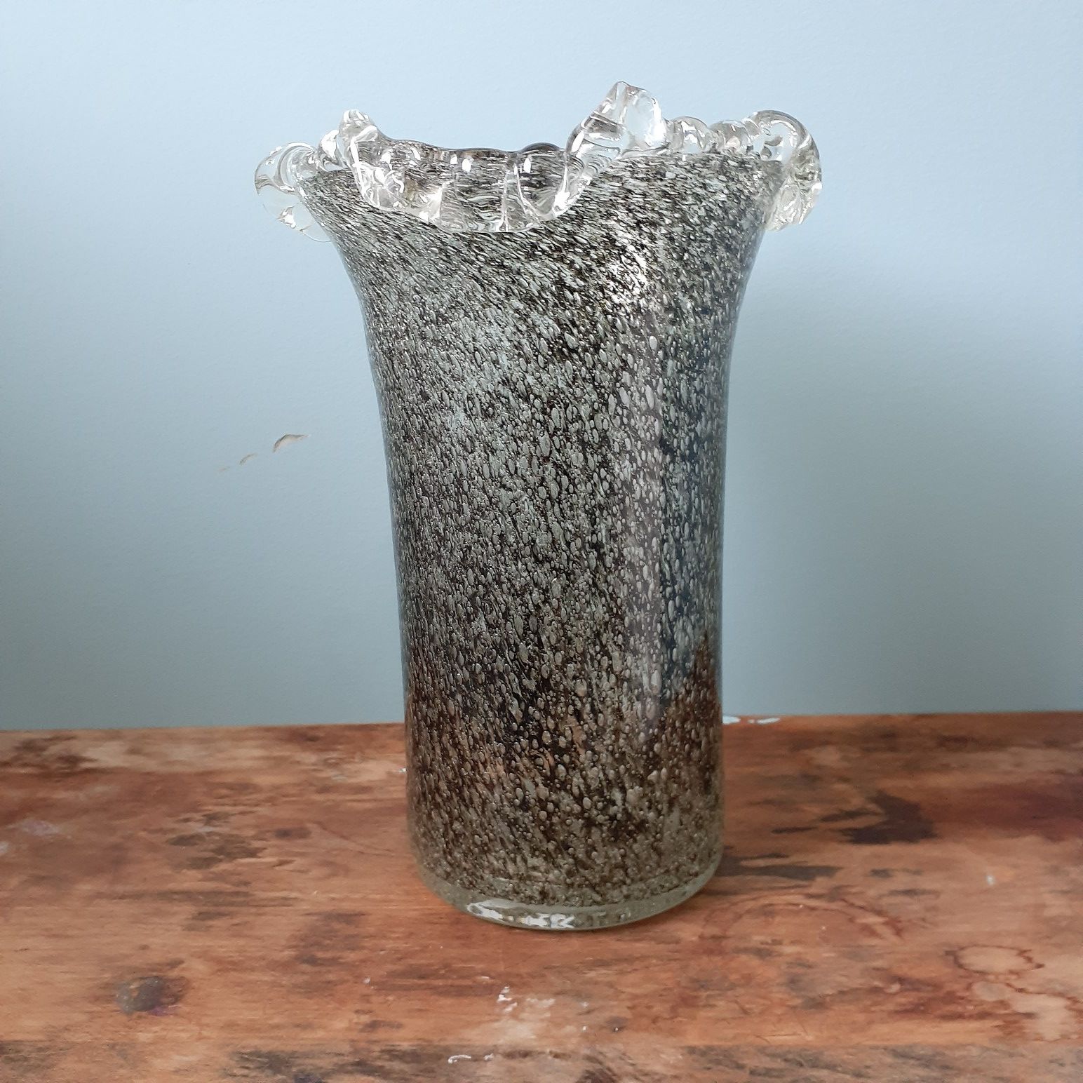 Hand blown glass vase