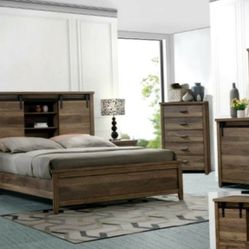 Must Sell New Barn Door Bedroom Set