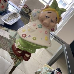 Vintage Hand Painted Piggy Bank