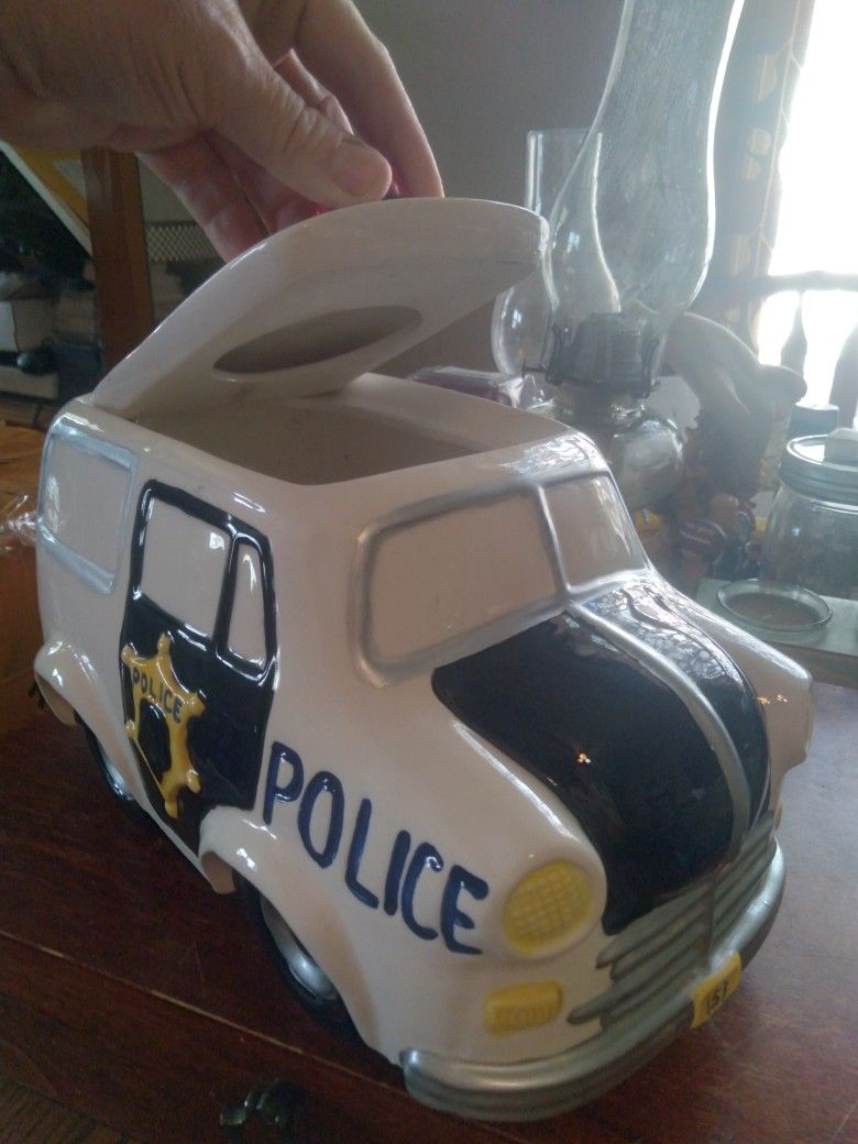 Police Wagon Cookie Jar