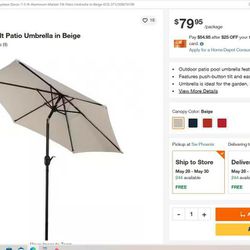 Patio Umbrella in Beige 7.5' ft *New*