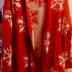 Brand New Ladies 22-24 Lane Bryant Holiday Long &  Warm Cardigan Sweater 
