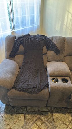 Dark Gray Long Sleeve Maxi Dress