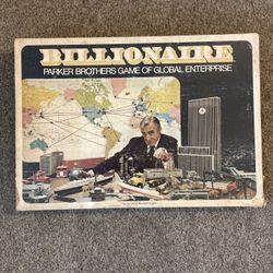 Vintage 1973 Billionaire Board Game Parker Brothers Family Fun Global Enterprise