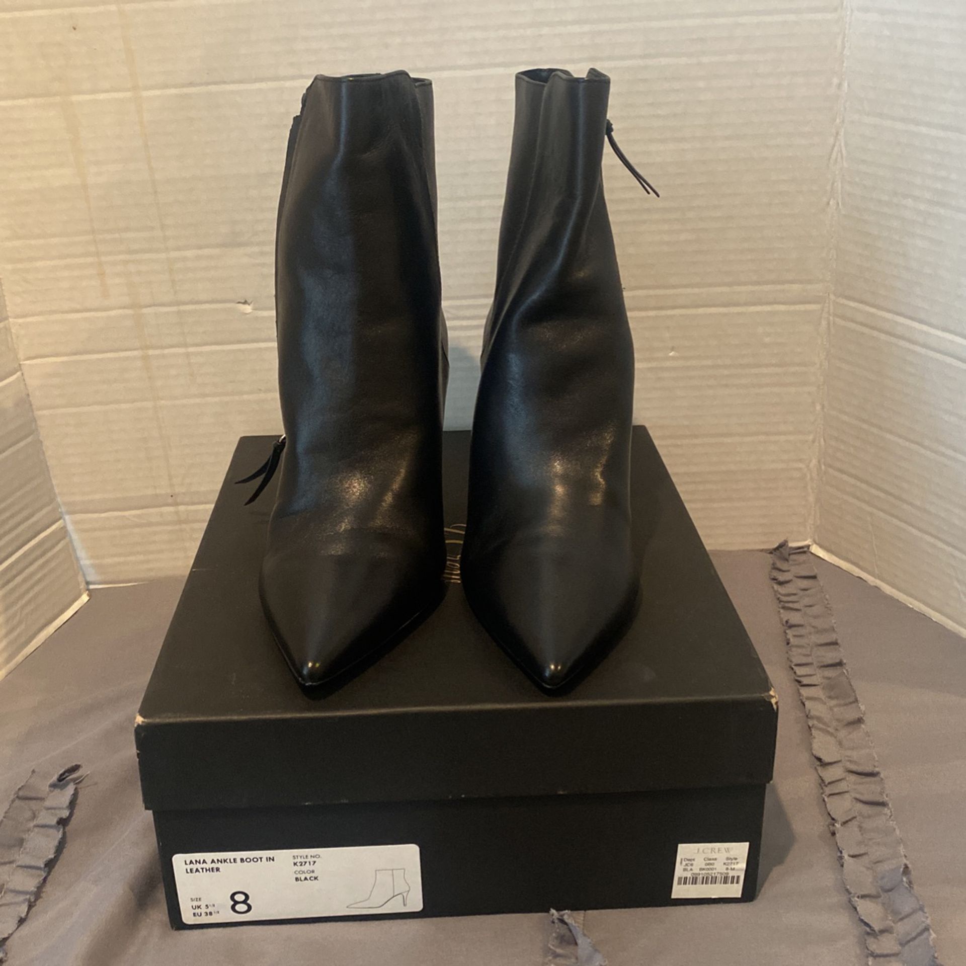 J Crew Leather Ankle Boot Size 8