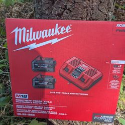 Milwaukee
M18 18-Volt Lithium-Ion REDLITHIUM FORGE Starter Kit with Two XC 8.0 Ah Battery and Dual Bay Rapid Charger