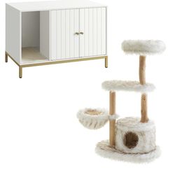 Side Table Cat Litter Box