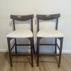 Pair of Saccaro Palladio Leather Barstools – Authentic Designer Furniture