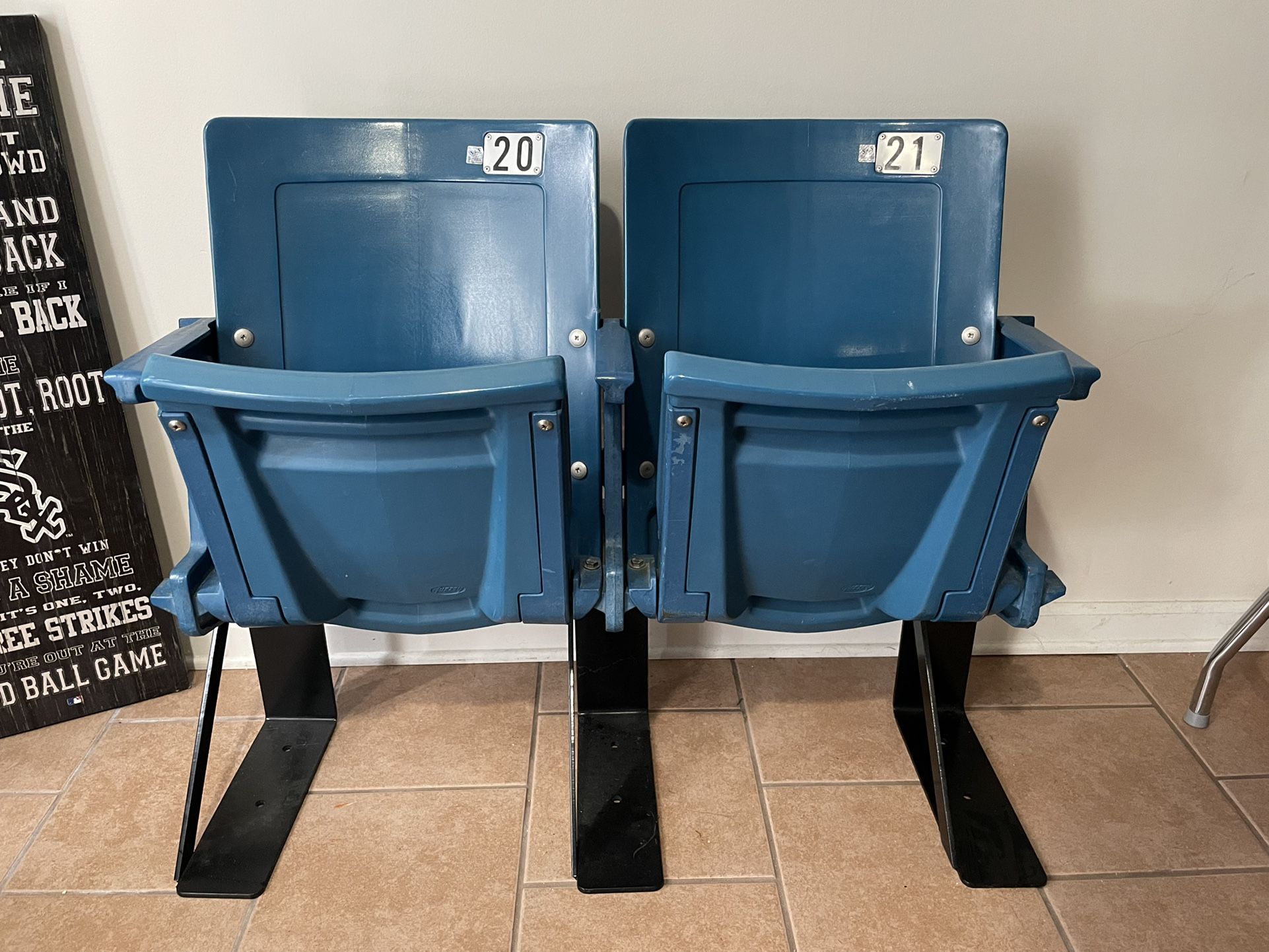 Official Comiskey Park Stadium Seats with COA hologram stickers