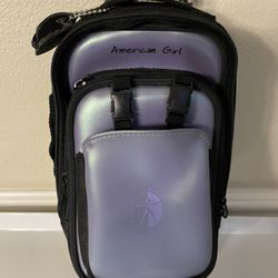 American Girl Retired LavenderRolling Travel Luggage Suitcase Backpack For Doll 10” H