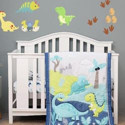 Set Comforter Crib Dinosaur 