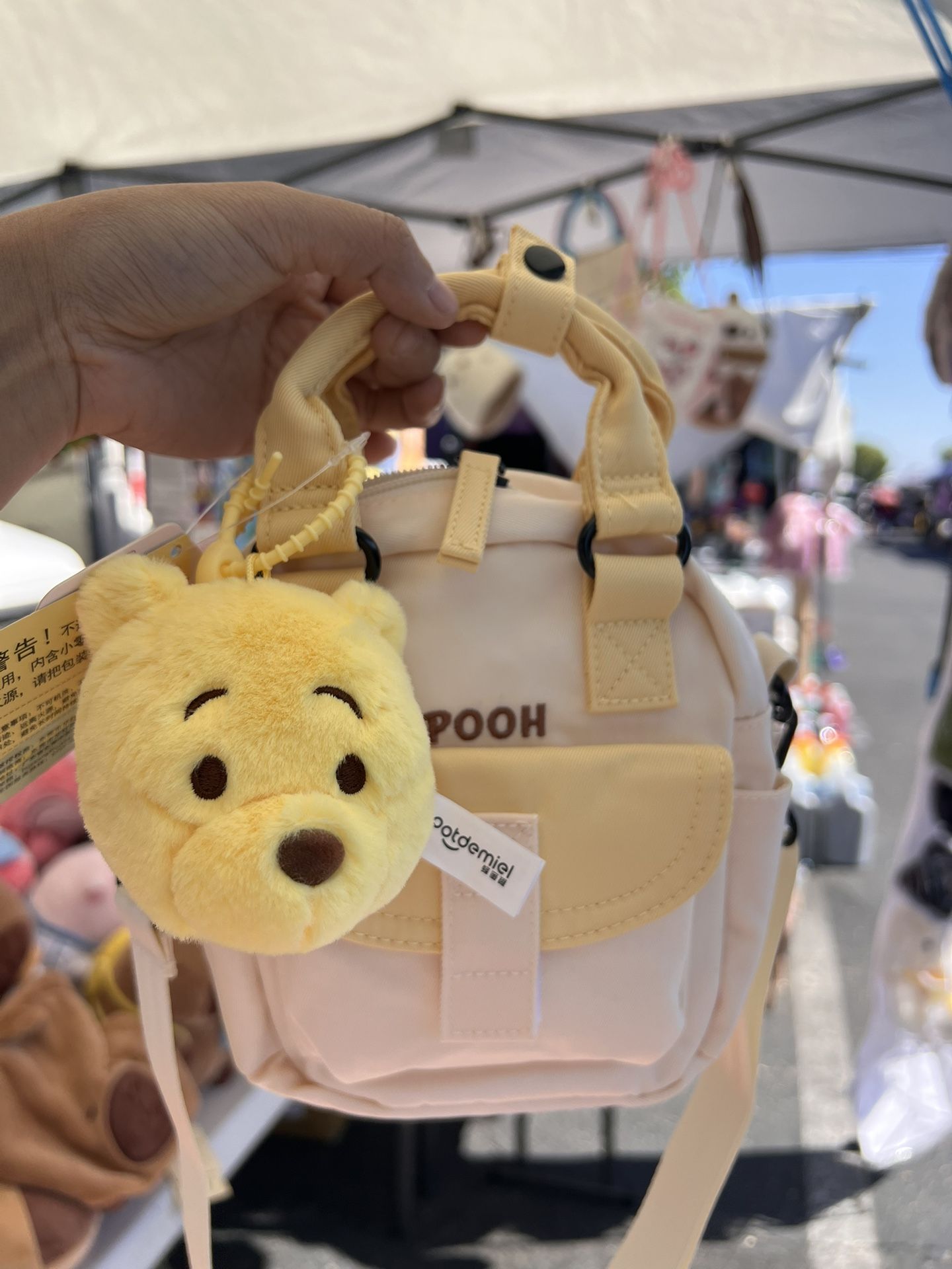 Disney Pooh Crossbody Bag with Plush Charm β Authentic
