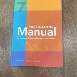 Publication Manual 7th edition