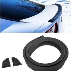 Car Trunk Spoiler Roof Lip Kit,3D PU Rear Trunk Lip or Roof Spoiler Sticker Bar with Carbon Fiber Pattern,Car Rear Spoiler Exterior Rear Spoiler Kit, 