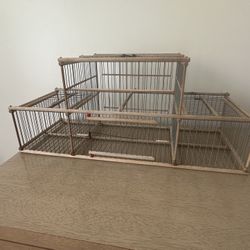 Wood Birdcage Repeating Trap Cage for Birds Catch Birds Softly 
