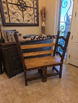Rustic southwest style chair bench.