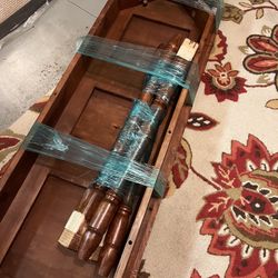 Handmade Entry Or Hallway Table. Table Is From An Old Piano keyboard Base. Wood Legs Are From A Salvage Store.