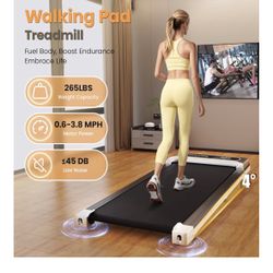 Walking Pad Under Desk Treadmill, Portable Mini Treadmill for Home/Office/Small Spaces, 2.5HP Quiet Brushless Walking Jogging Machine with 265 lbs Wei