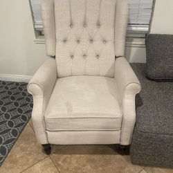 Nice Recliner White Comfy Chair