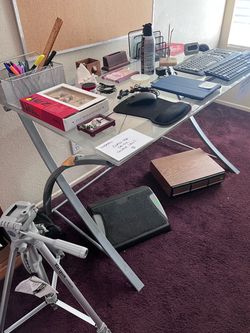 Free desk and bookshelf