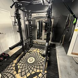 Vesta Fitness PRO SERIES Ultimate Half Rack Functional Trainer w/Smith Machine Bar | 320lb Stack | Gym Equipment | Fitness | Commercial | Squat Rack 