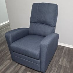 Blue Swivel Recliner 