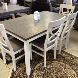 New Table 4 Chairs 🪑 And Bench Free Deliver Casual Dining Set 6 Pc Set 
