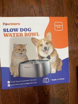 No Spill Water Bowl for Dogs, 135oz/4L All Stainless Steel Dog Water Bowl with Non-Slip Base, Spill Proof for Medium Large Messy Drinkers, Anti Splash