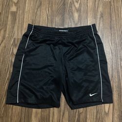Nike * Vintage Y2K Dazzles *Mens Black Silky Satin Shorts * Large 