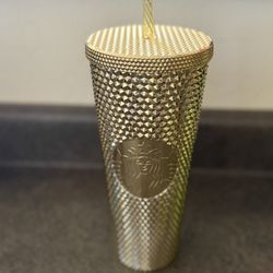 Gold 2022 Studded Starbucks Tumblr Brand New  