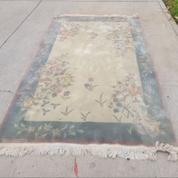 Vintage Hand Made Peking Rug 60" x 103"