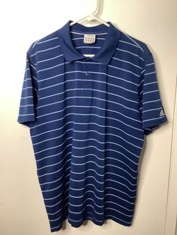 Adidas Climate Golf Polo Shirt Men’s XL Blue And White Striped