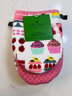 Kate Spade New York Pink Cake Mini Mitts Set of 2 NEW