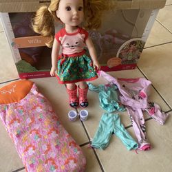 American Girl Doll Preowned With Extra Clothing 